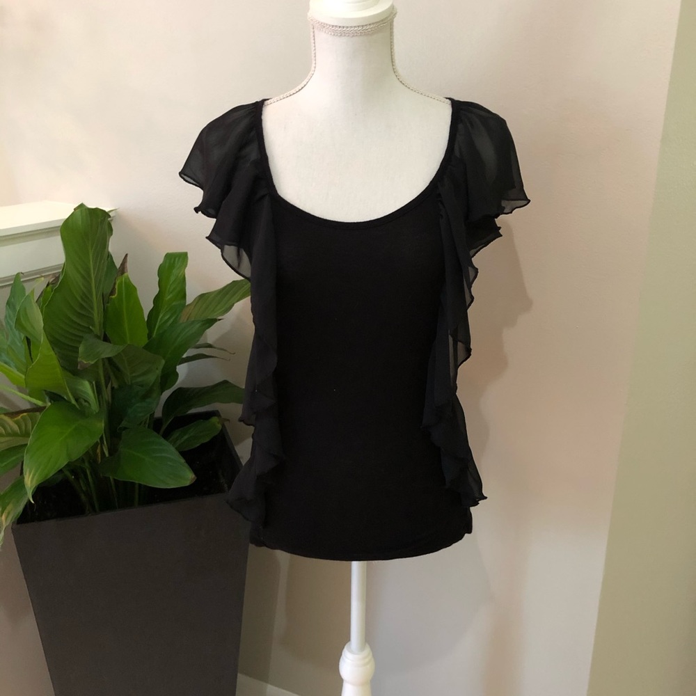 Starling black ripple blouse size small.